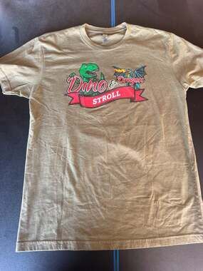 Next Level Apparel Dino & Dragon Stroll Graphic T-Shirt Size M